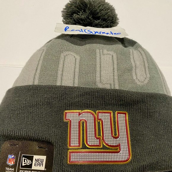 Nwt 100% RARE New Era New York Giants GOLD CHROME Sport Knit Hat Winter Beanie